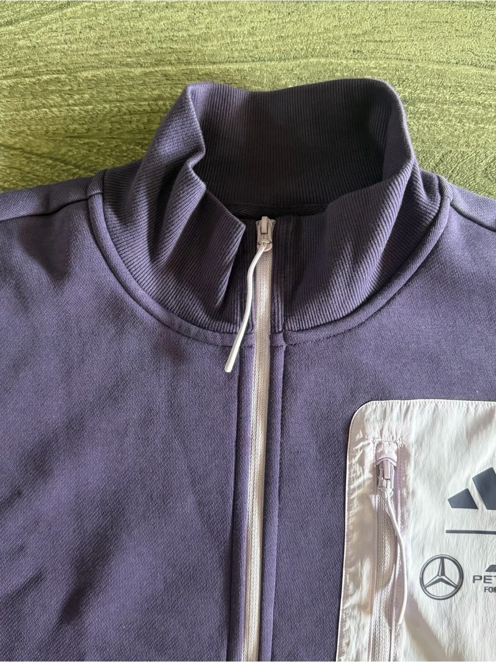 adidas Men’s Purple Mercedes AMG Petronas Formula One Team Fleece Top